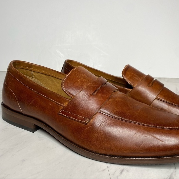 Steve Madden Darlton Cognac Leather Men’s Penny Loafer 10D - Picture 6 of 14